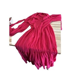 Women’s Long Pink Dress Who What Wear Size Small Long Sleeved